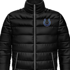 Indianapolis Colts Full Zip Puffer Jacket Winter Coat NWT